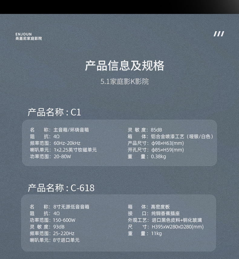 心愛1號暢銷套餐5.1客廳影K影院